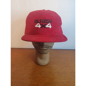Vintage Men's Red Corduroy "Blazer 4x4" Snapback Trucker Hat